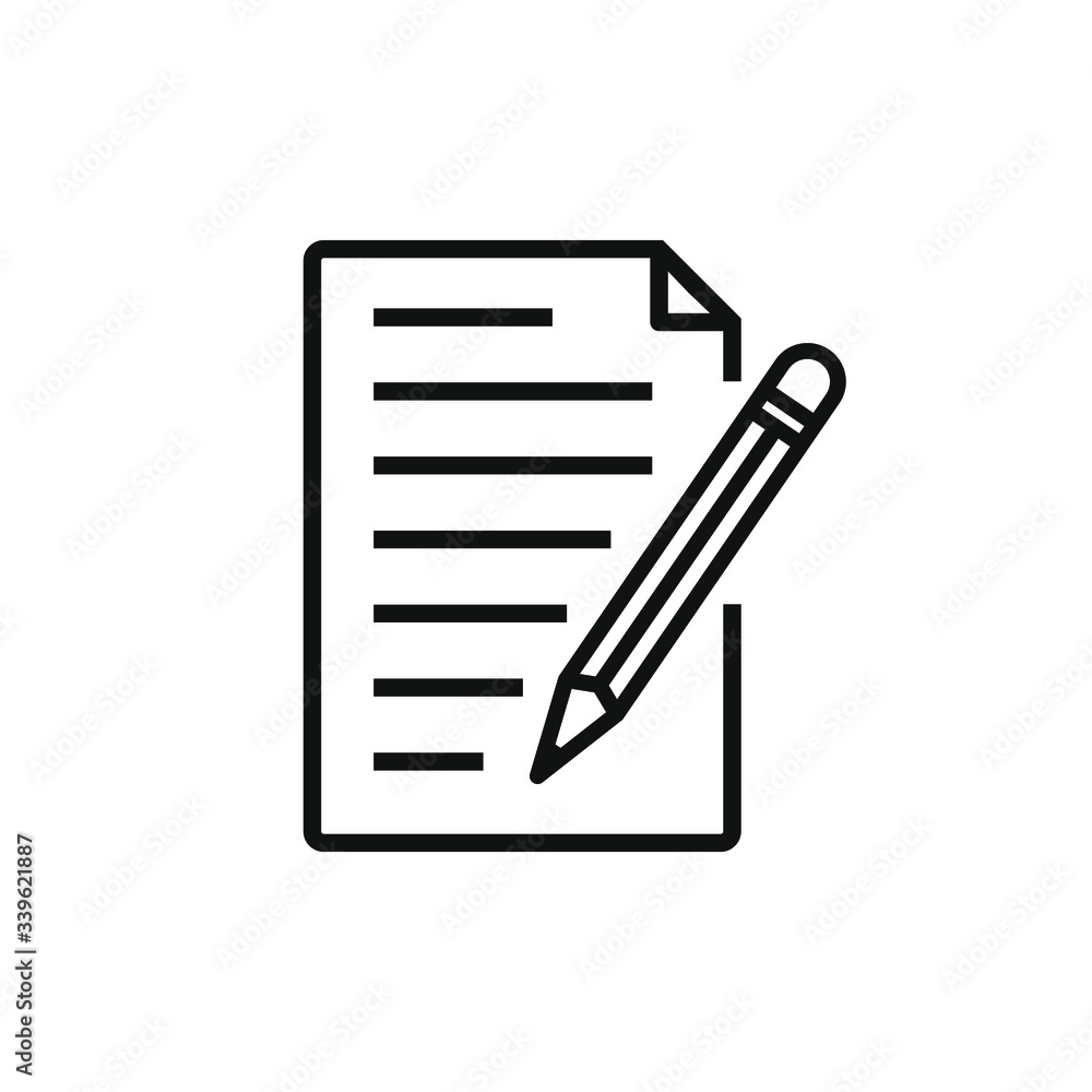 single icon of a edit document isolated on white background single icon of a edit document isolated on white background
