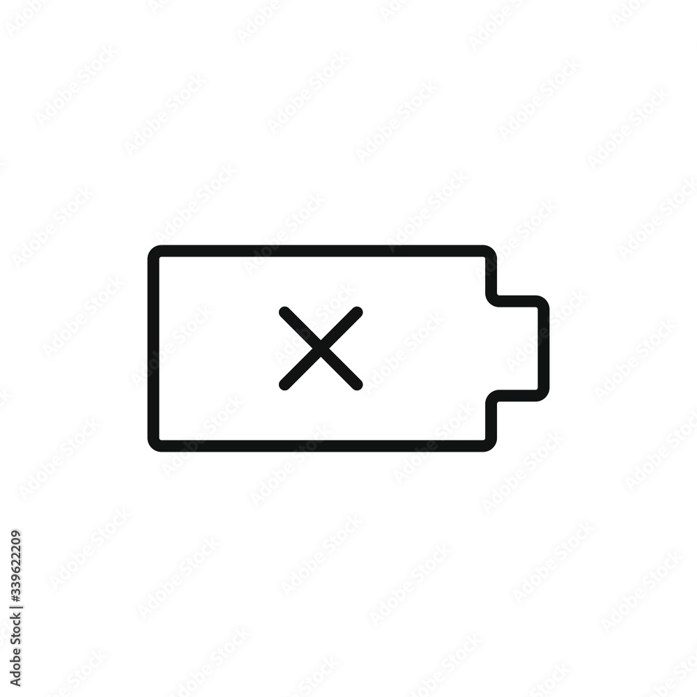no battery icon,battery icon for websites and apps,energy icon on white background. Flat line vector illustration no battery icon,battery icon for websites and apps,energy icon on white background. Flat line vector illustration