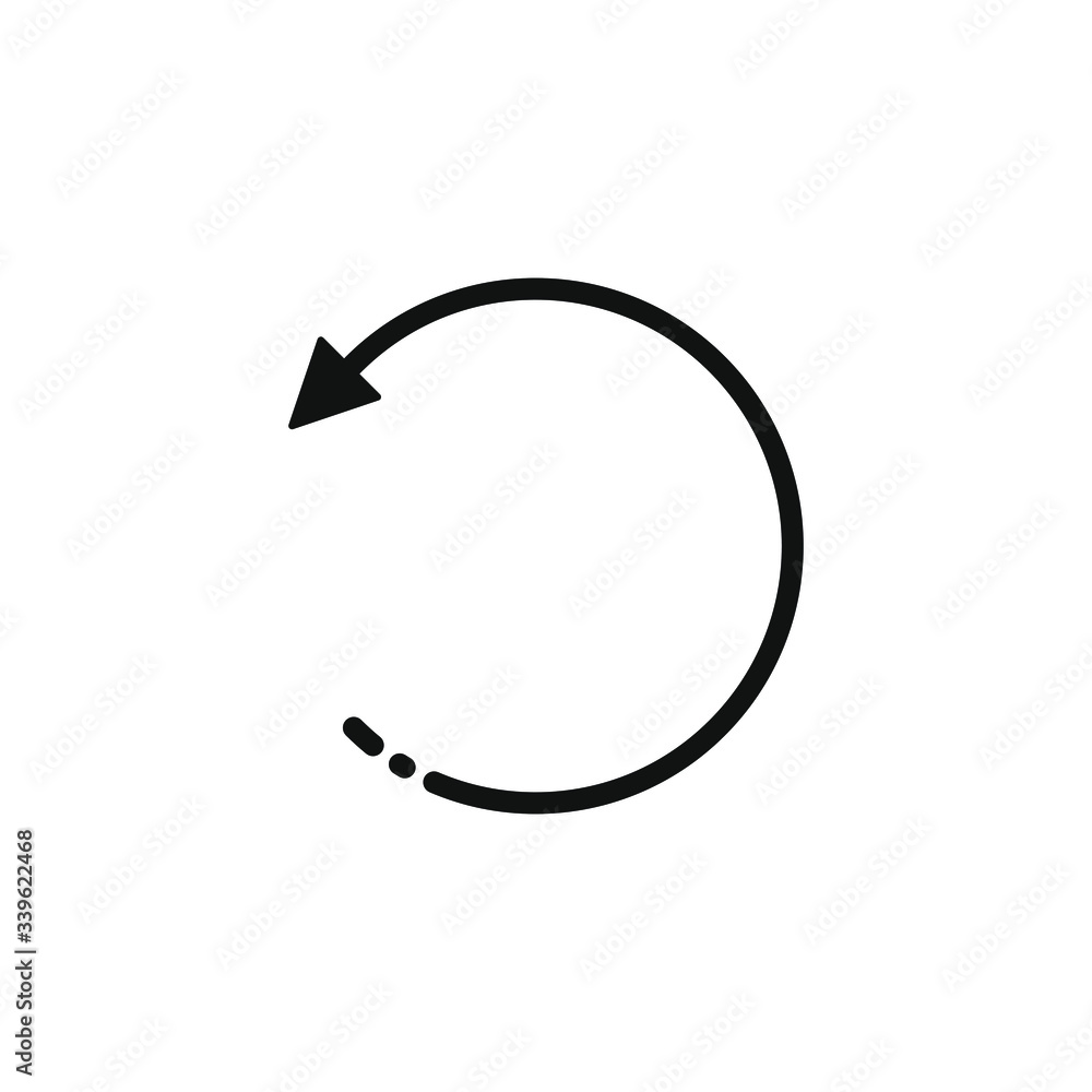 simple icon of a rotate vector illustration