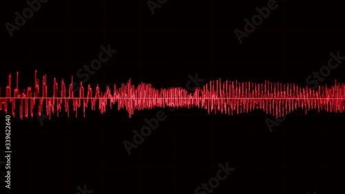 Audio Waveform Analysis Red photo