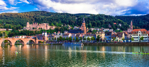 Heidelberg one of the most beautiful medieval cities in Germany with impressive bridge and castle #339623007