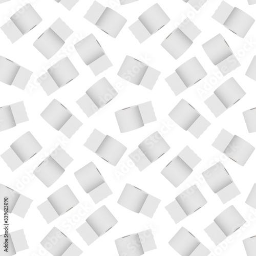 seamless white toilet paper pattern on a isolated white background © 3d_vicka