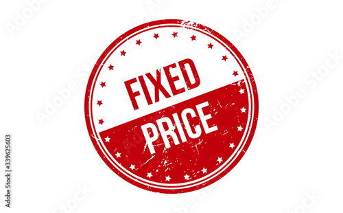 Fixed price Rubber Stamp. Red Fixed price Rubber Grunge Stamp Seal Vector Illustration - Vector photo