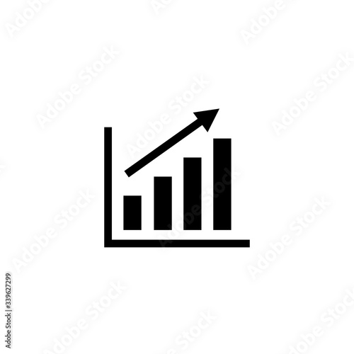Free Download growing graph icon, growing graph sign and symbol vector Design - GFXLoad