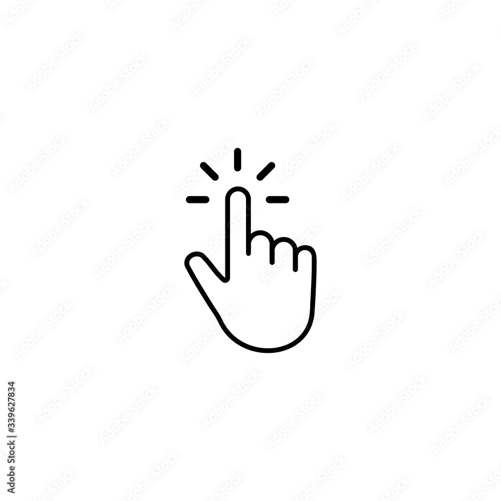 Hand Cursor icons set, click icon vector design Hand Cursor icons set, click icon vector design