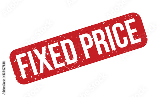 Fixed price Rubber Stamp. Red Fixed price Rubber Grunge Stamp Seal Vector Illustration - Vector