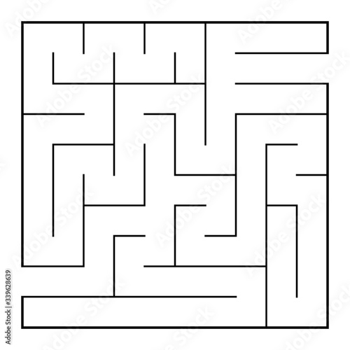 Abstract maze labyrinth with entry and exit 