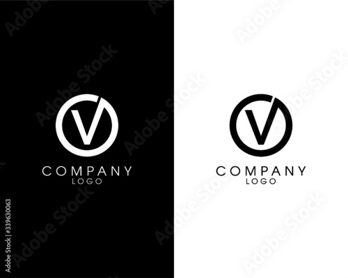 Letter ov, vo initial logotype company name design. vector logo for business and company identity