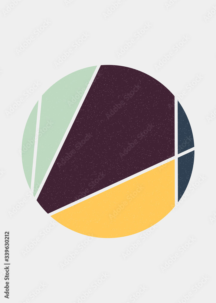 Fototapeta premium Mondrian style art colorful logo design illustration