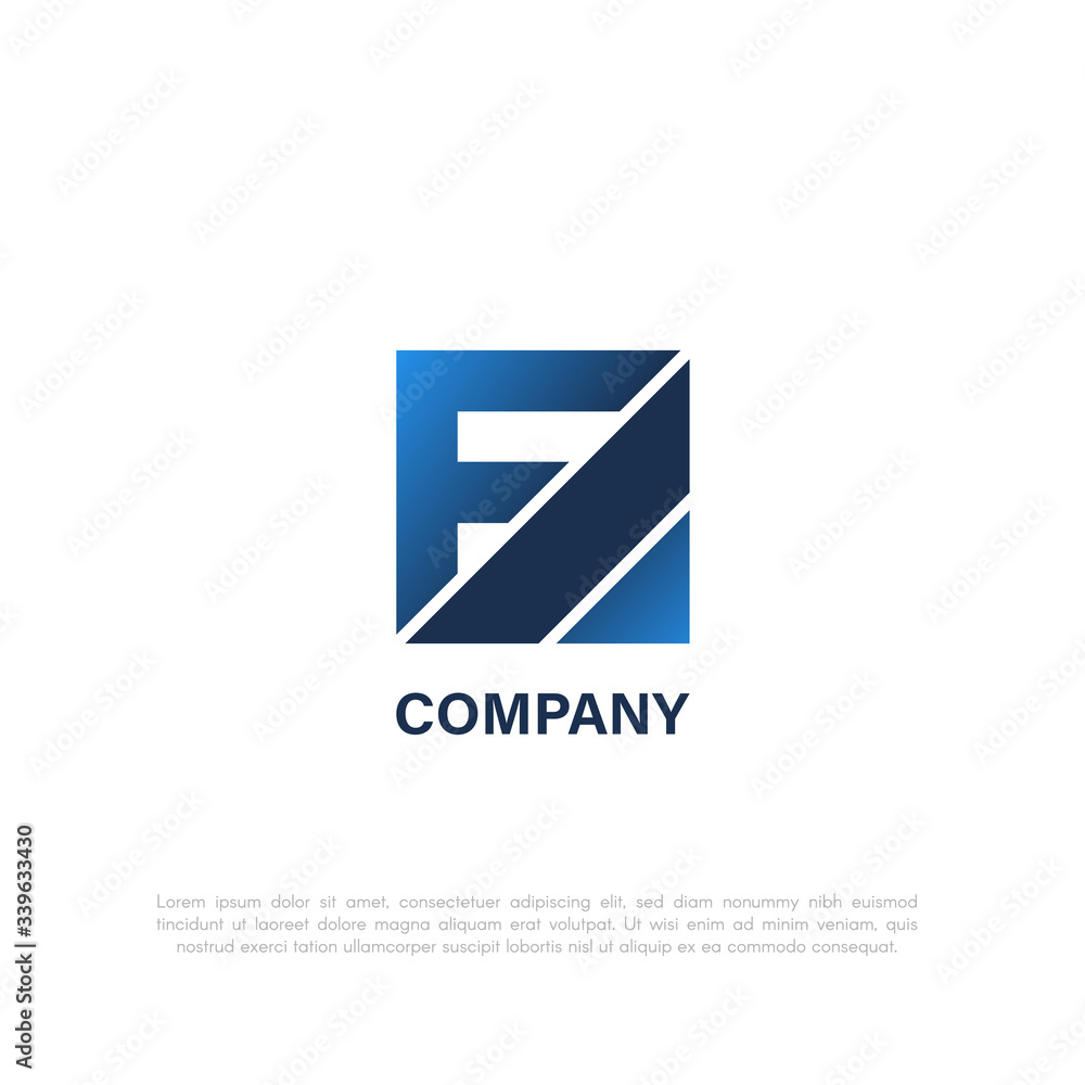 F letter logo template for business. F letter logo template for business.
