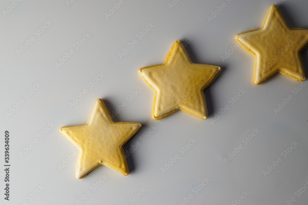 Sugar cookies in the shape of stars Sugar cookies in the shape of stars