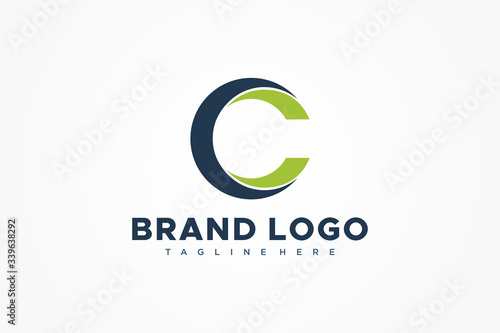 Abstract Circular Initial Letter C Logo. Usable for Business and Technology Logos. Flat Vector Logo Design Template Element.