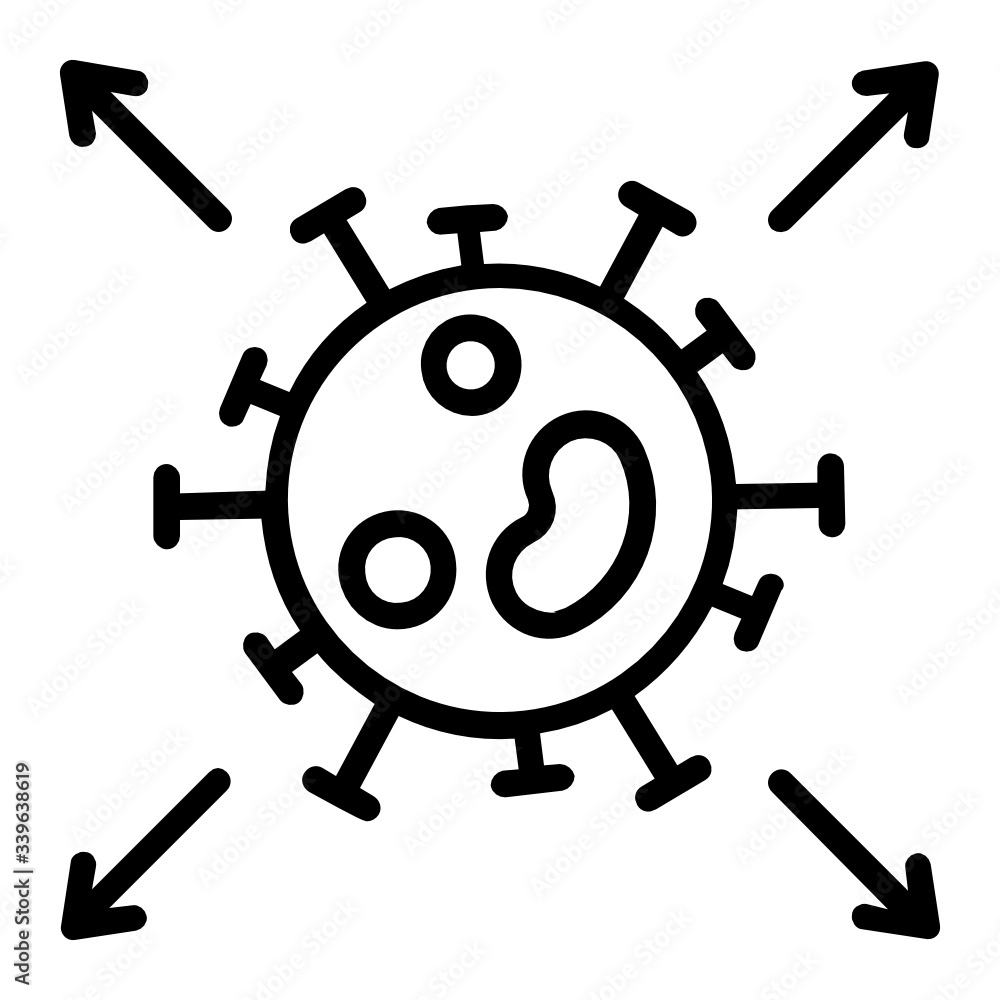 Obraz premium Coronavirs Global Pandemic Viral disease Concept, High Mutation Rate on White background,Vector Icon 