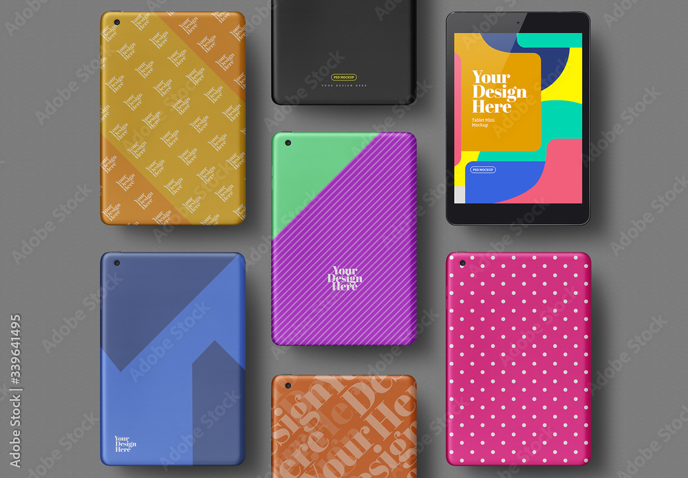 Tablet Case Mockup Set Stock Template Adobe Stock