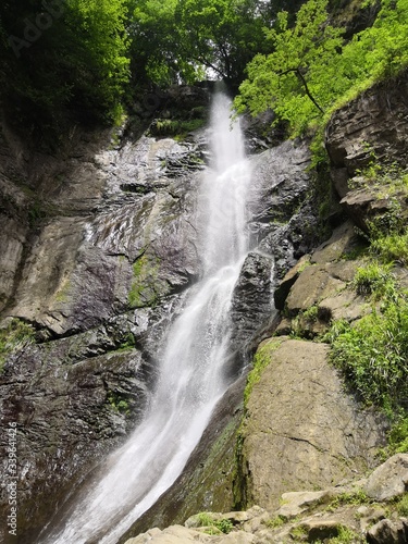 Powerful and high waterfall Mahunceti   