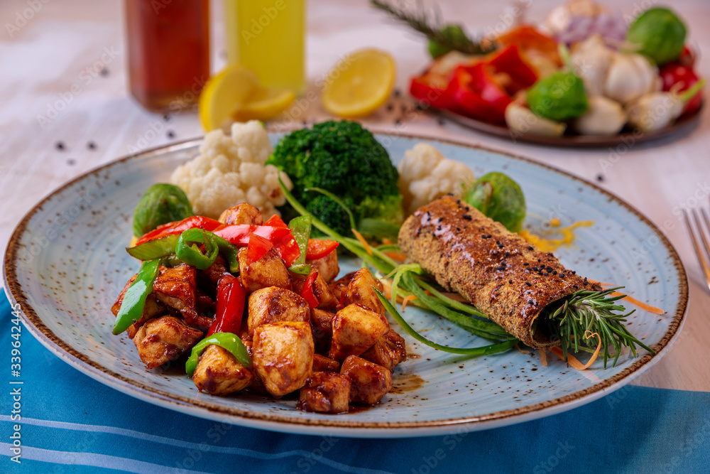 grilled chicken with vegetables grilled chicken with vegetables