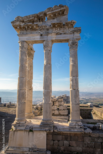 Trajan temple in ancient city of Pergamon in Turkey.