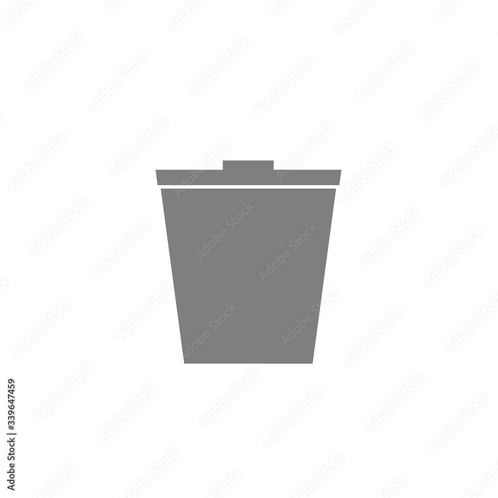 Bin icon on white background. Bin icon on white background.