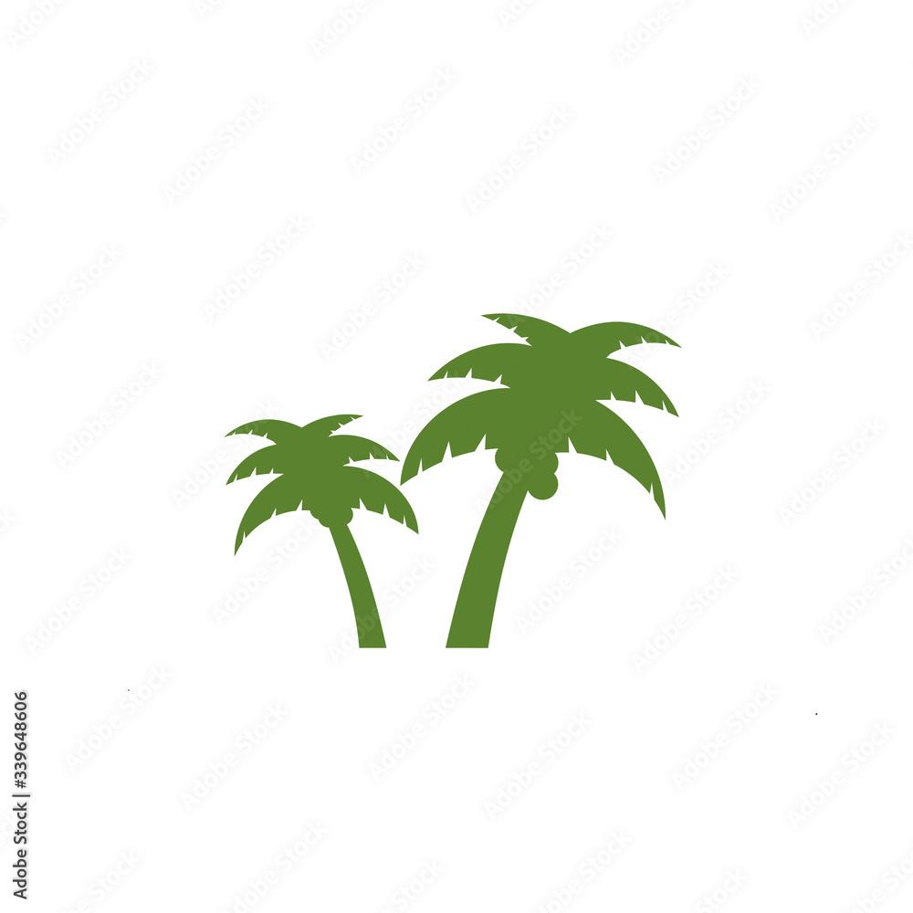 Obraz premium Palm tree icon on white background.