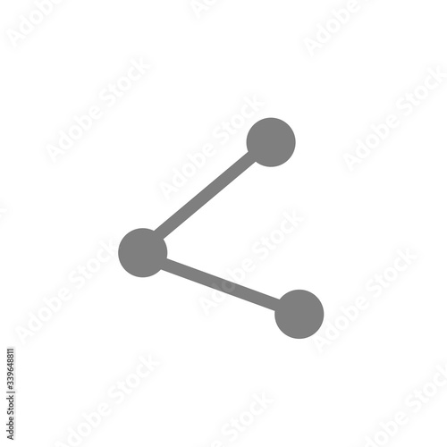 Global networking icon. Social connections on white background.