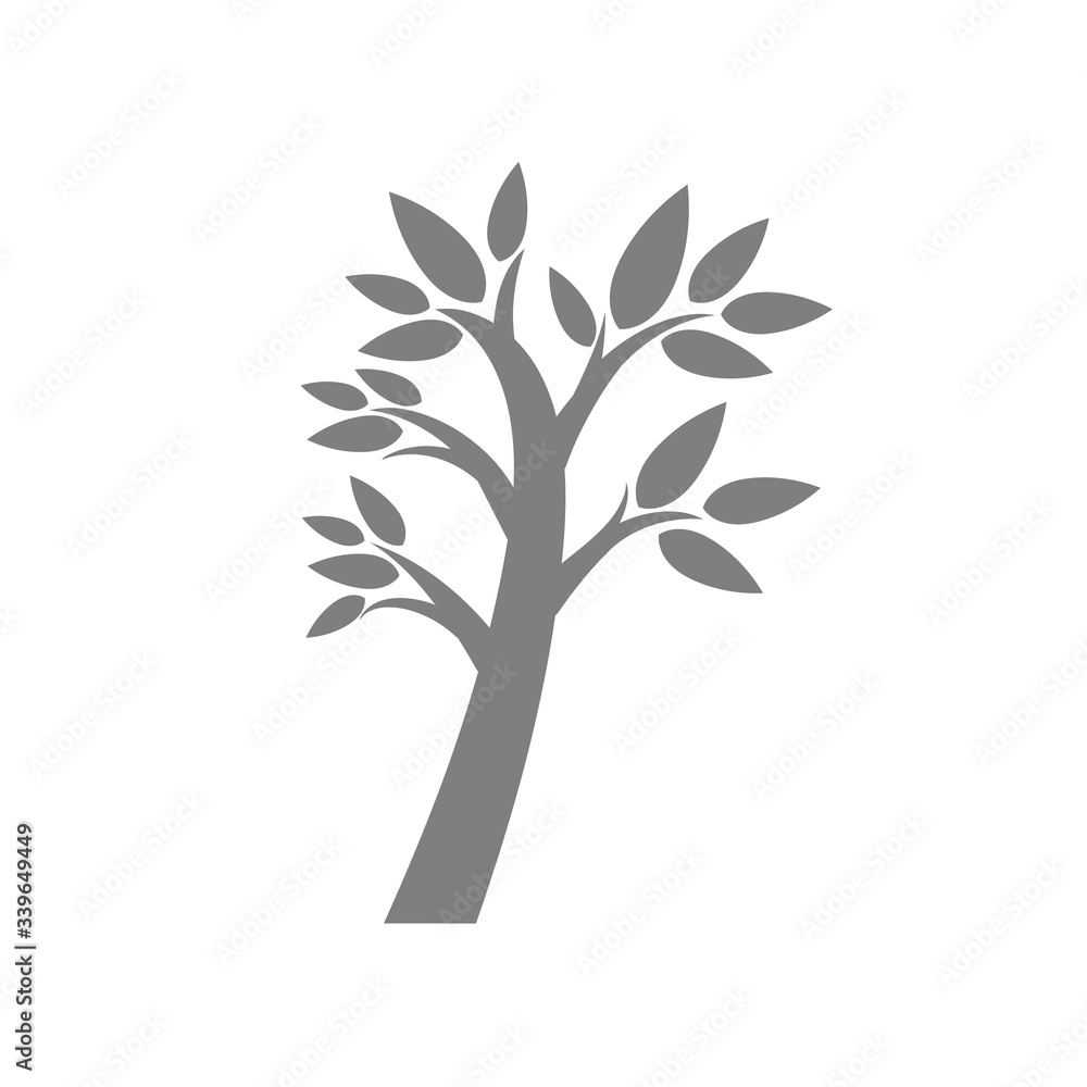 Tree icon on white background Tree icon on white background