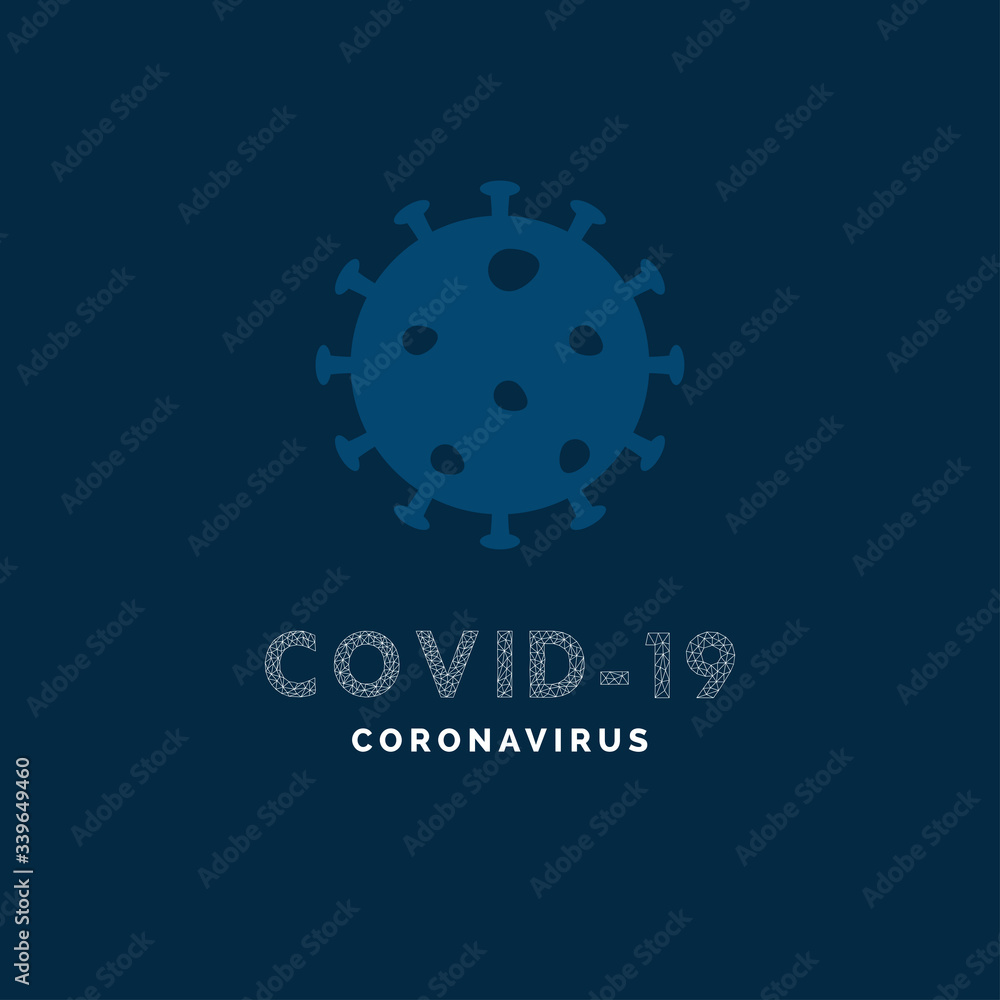Coronavirus symbol. Lockdown Pandemic stop Novel Coronavirus outbreak covid-19. 