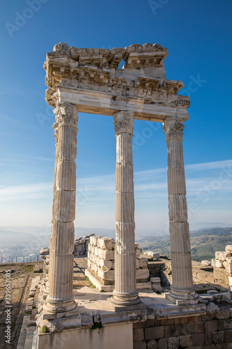 Trajan temple in ancient city of Pergamon in Turkey.