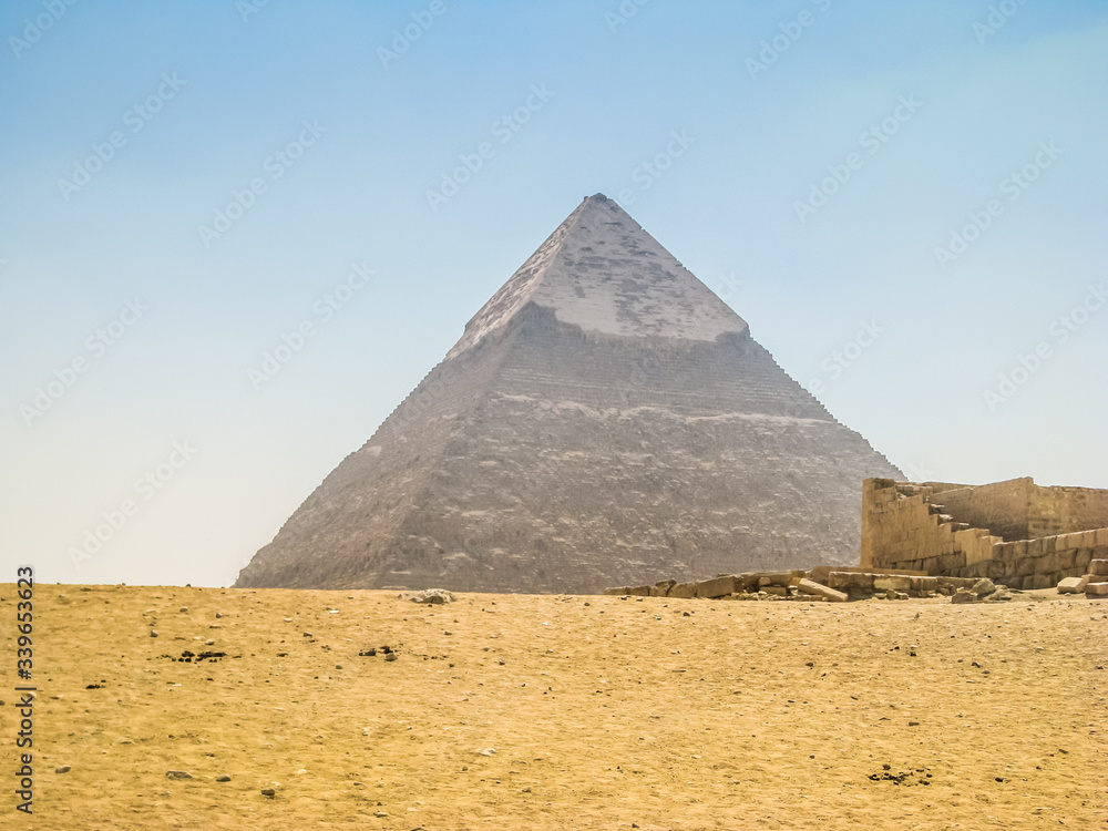 Giza pyramids, cairo, egypt. Egypt. Cairo - Giza. View of pyramids from the Giza Plat Giza pyramids, cairo, egypt. Egypt. Cairo - Giza. View of pyramids from the Giza Plat