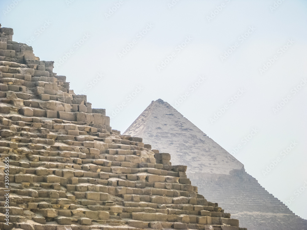 Giza pyramids, cairo, egypt. Egypt. Cairo - Giza. View of pyramids from the Giza Plat Giza pyramids, cairo, egypt. Egypt. Cairo - Giza. View of pyramids from the Giza Plat