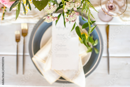 spring or wedding table setting