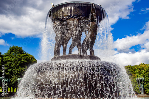 Photography The fountain in the Vigeland Park is one of the most magnificent fountains of Norway