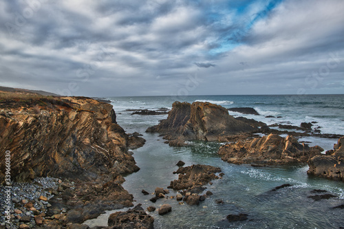 Beautiful cliffs on west coast of Portugal, Alentejo Coastal Zone (Costa Vicentina) - Portugal