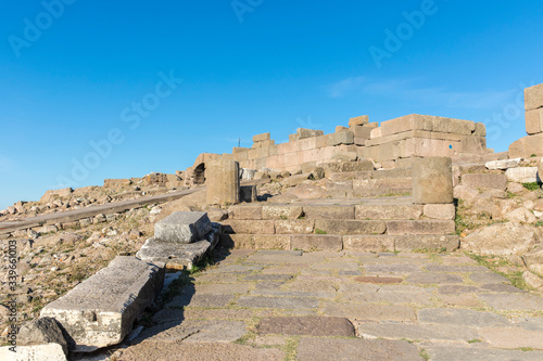 The ruins of the ancient city of Bergama in Turkey. 