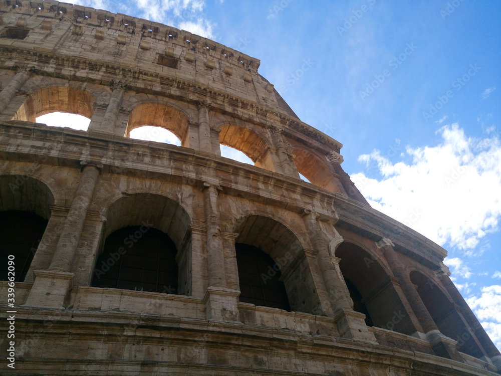 View of the Coliseum in Rome. Italy