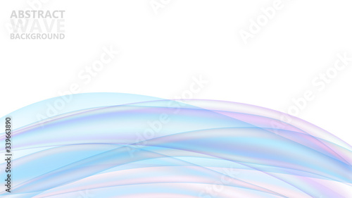 Abstract vector background with dynamic colorful waves. Modern color abstract background with blue wave curves. Vector template for website.