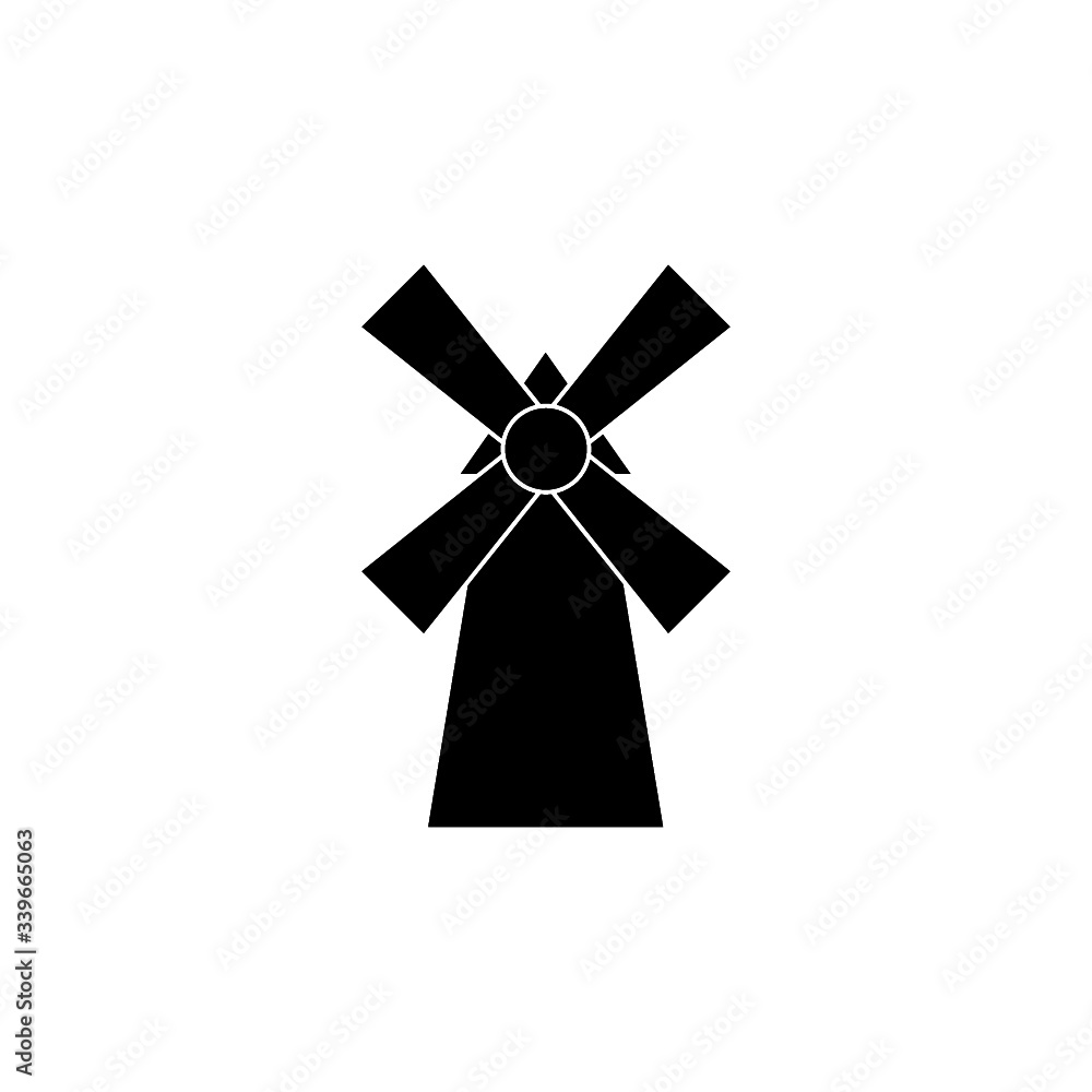 Simple Windmill icon isolated on white background Simple Windmill icon isolated on white background
