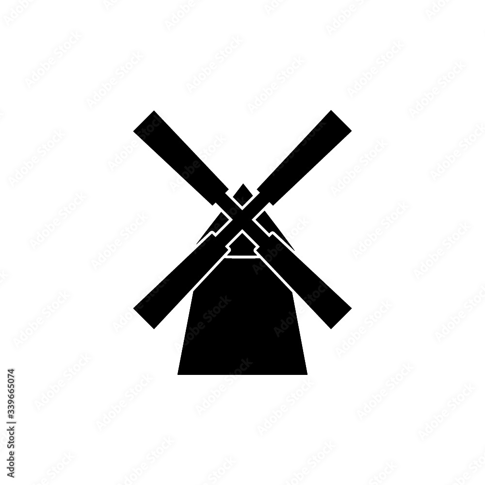 Simple Windmill icon isolated on white background Simple Windmill icon isolated on white background