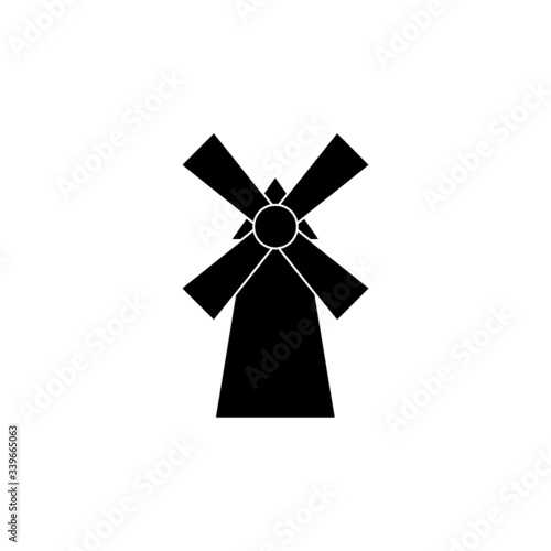 Simple Windmill icon isolated on white background