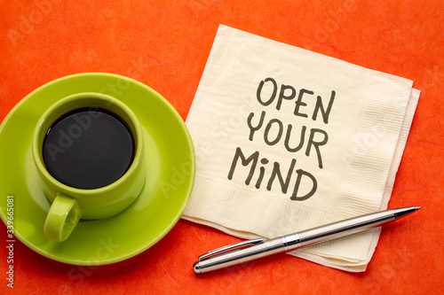 open your mind inspirational note