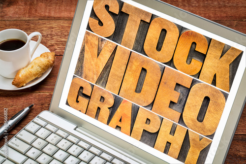 stock videography word abstract in vintage wood type photo