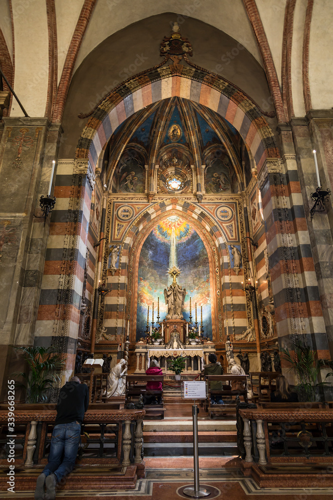 The interior of the Basilica of St. Anthony in Padua, Italy