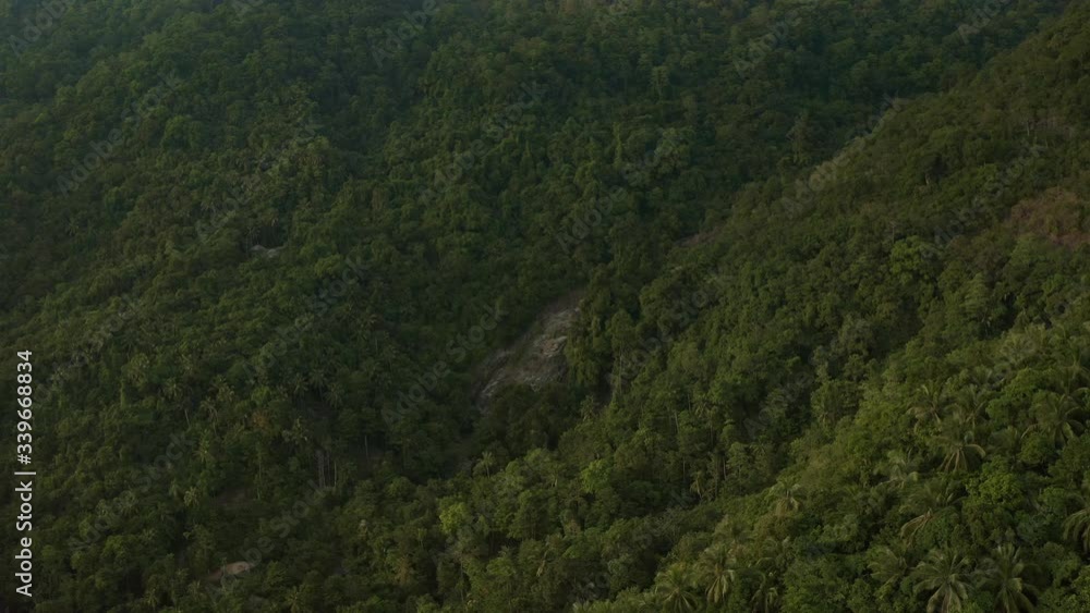 Shooting from a quadrocopter at nomuang falls 1 and 2 on samui island at a huge height with beautiful views with sunset and a beautiful panorama with beautiful views of the Gulf of Siam from the heigh Shooting from a quadrocopter at nomuang falls 1 and 2 on samui island at a huge height with beautiful views with sunset and a beautiful panorama with beautiful views of the Gulf of Siam from the heigh