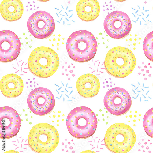 Colorful Donuts and Sprinkles Pattern