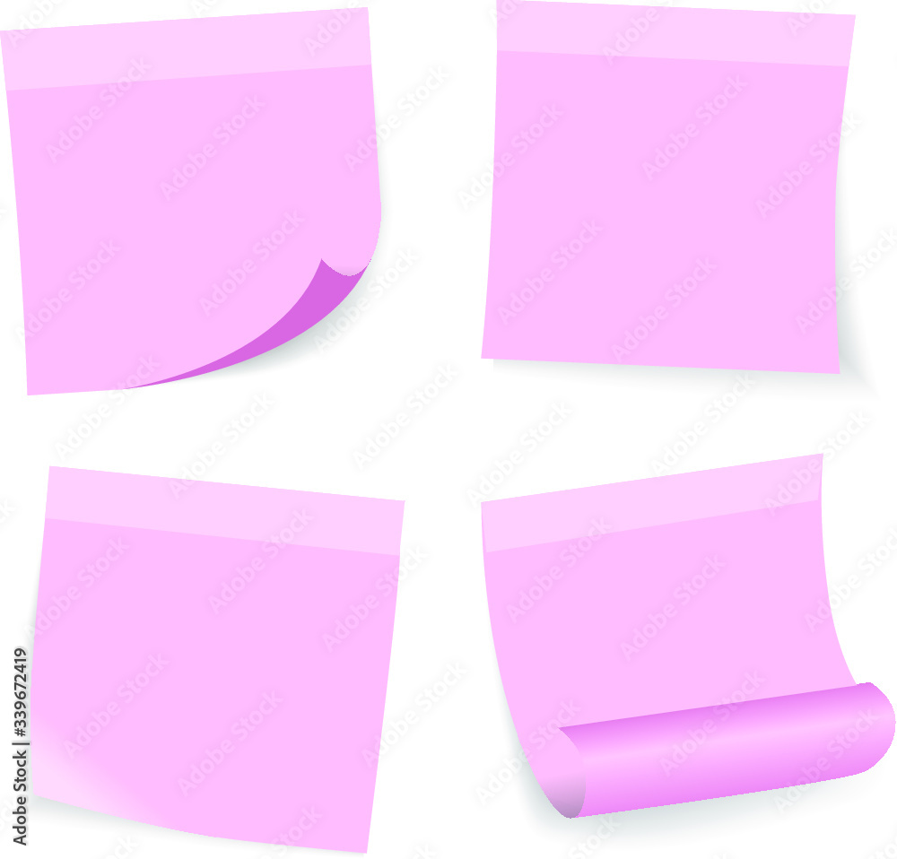 Sticky notes. Vector illustration set. eps 10