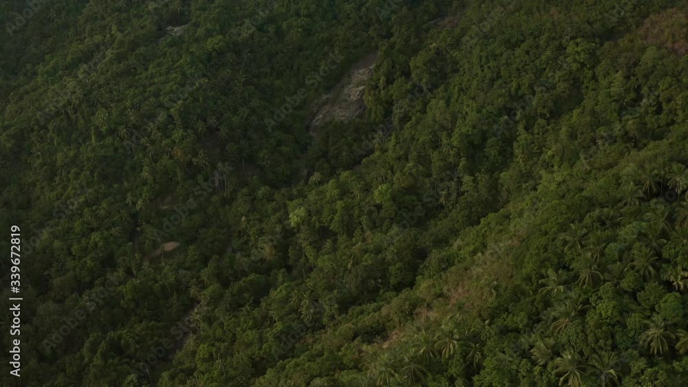 Shooting from a quadrocopter at nomuang falls 1 and 2 on samui island at a huge height with beautiful views with sunset and a beautiful panorama with beautiful views of the Gulf of Siam from the heigh Shooting from a quadrocopter at nomuang falls 1 and 2 on samui island at a huge height with beautiful views with sunset and a beautiful panorama with beautiful views of the Gulf of Siam from the heigh