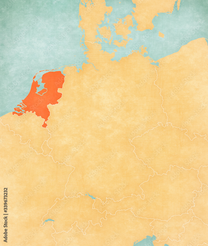 Map of Germany - Netherlands