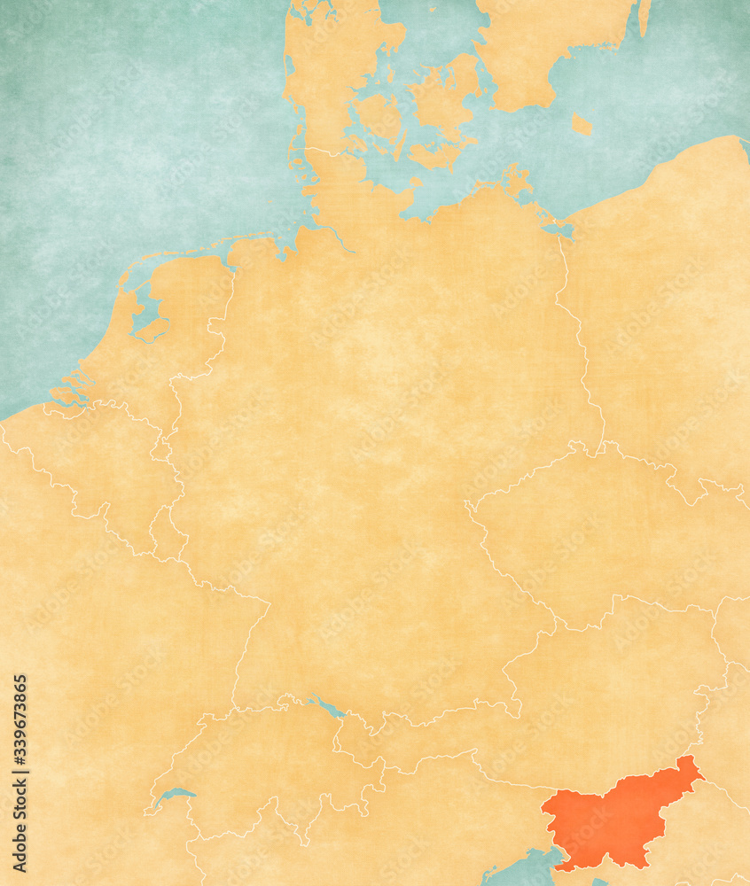 Map of Germany - Slovenia