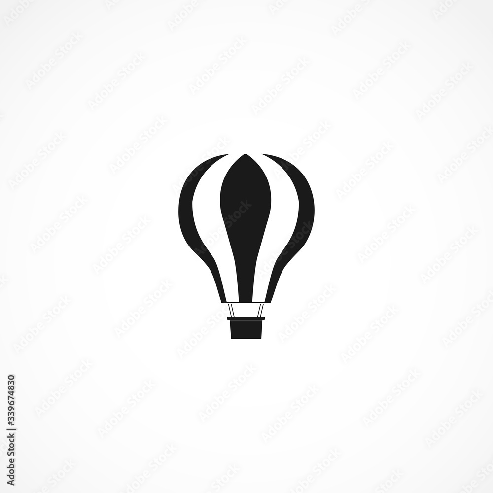Fototapeta premium hot air balloon icon. isolated on white background for web and mobile