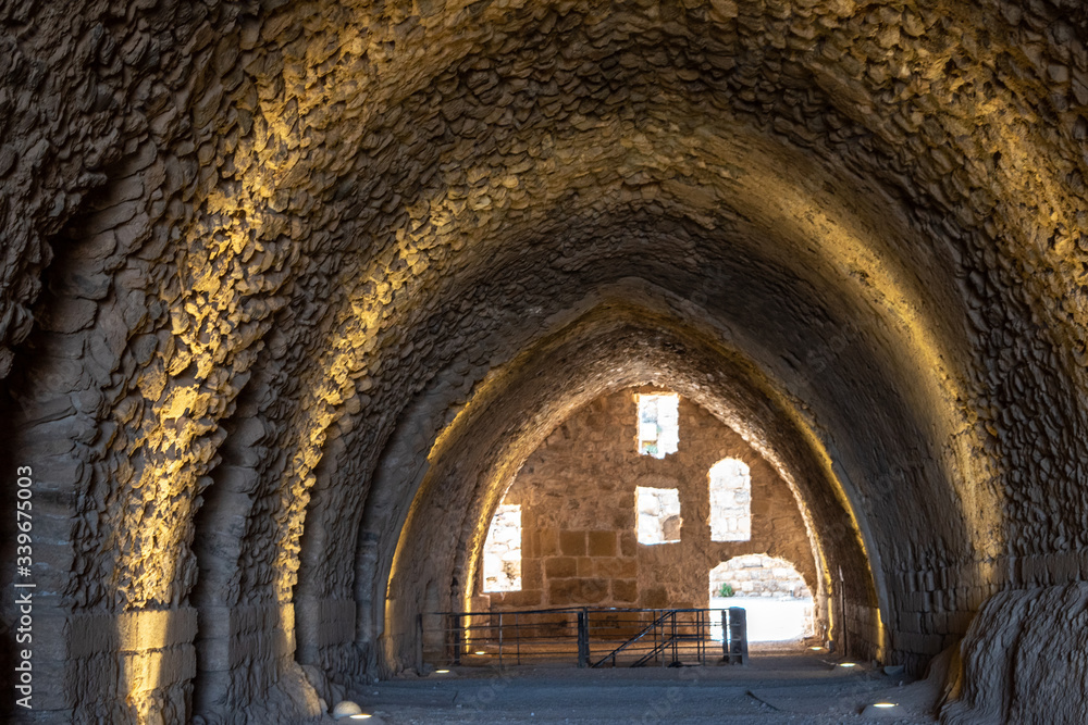 Obraz premium Arches at Kerak Castle in Jordan