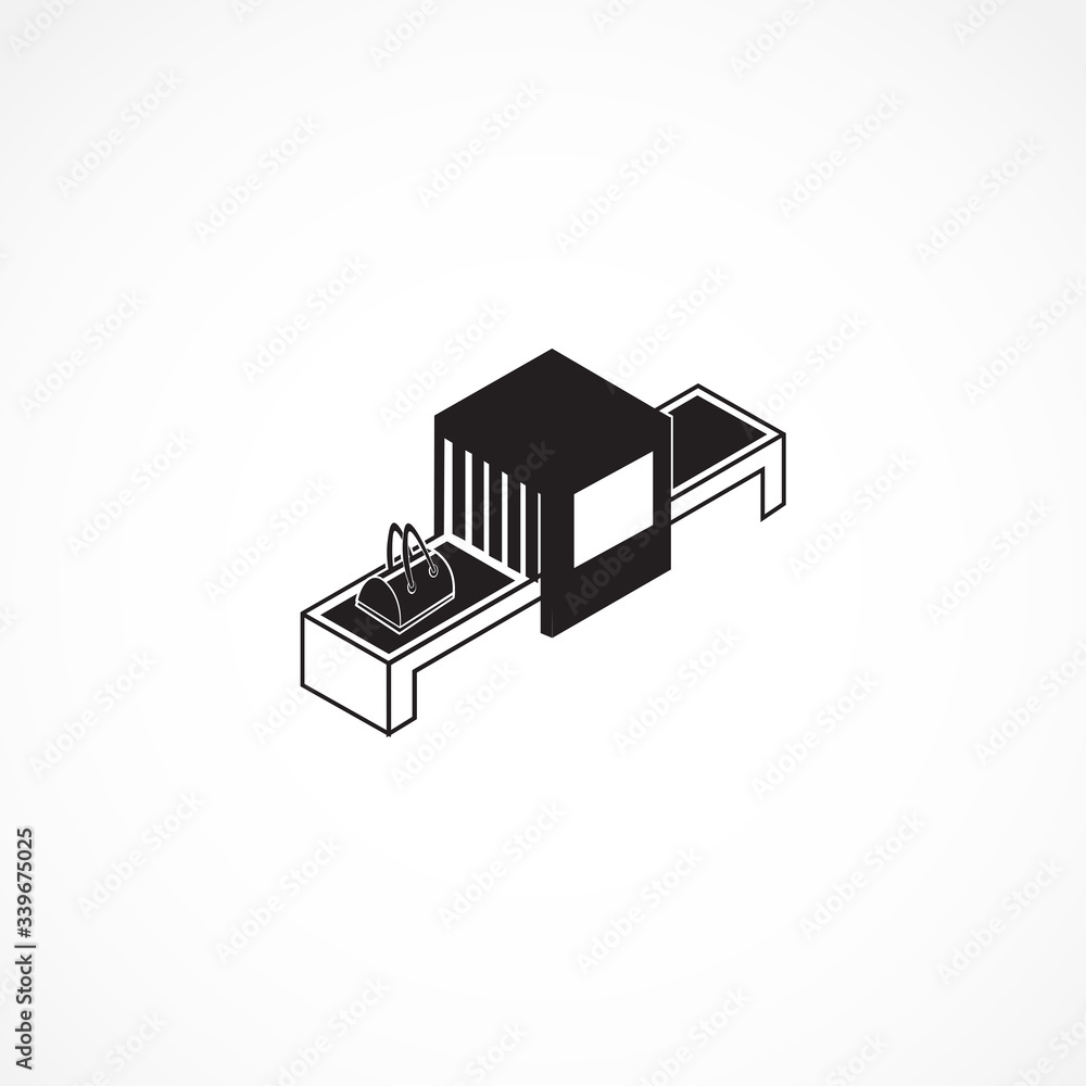 baggage controlling at the airport icon. isolated on white background for web and mobile baggage controlling at the airport icon. isolated on white background for web and mobile